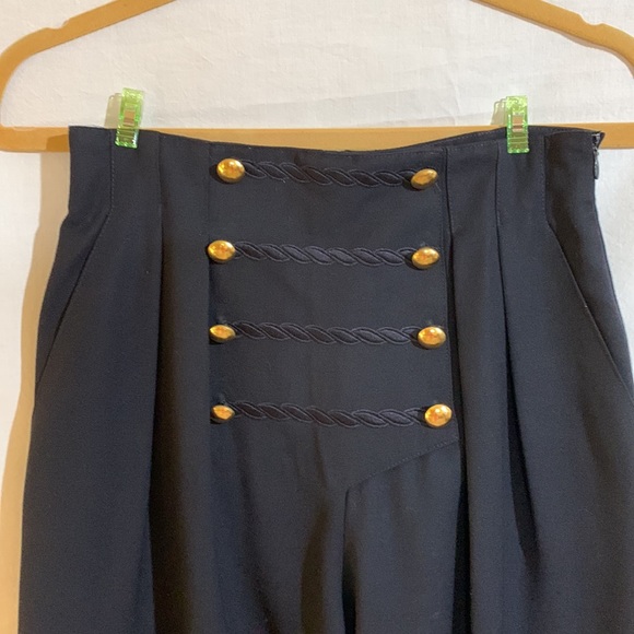 Absolutely gorgeous vintage nautical trousers from Escada, dark navy, size 4 - Picture 2 of 6